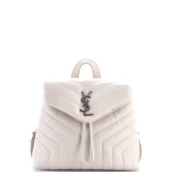 Saint Laurent LouLou Backpack Matelasse Chevron Leather Small