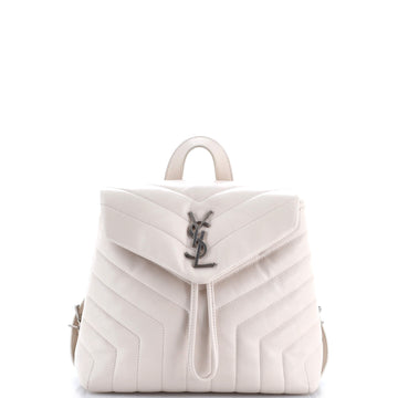 Saint Laurent LouLou Backpack Matelasse Chevron Leather Small