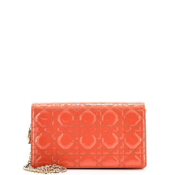Christian Dior Lady Dior Chain Pouch Cannage Quilt Patent
