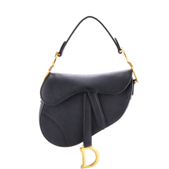 Christian Dior Saddle Handbag Leather Mini