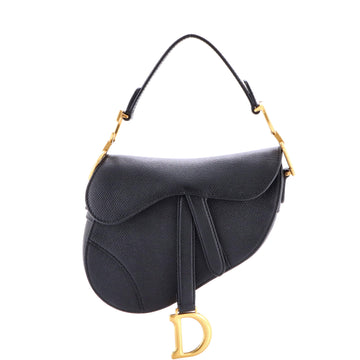 Christian Dior Saddle Handbag Leather Mini