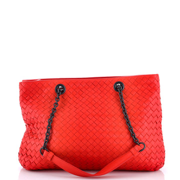 Bottega Veneta Double Chain Tote Intrecciato Nappa Medium