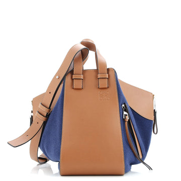 Loewe Hammock Bag Leather and Canvas Small