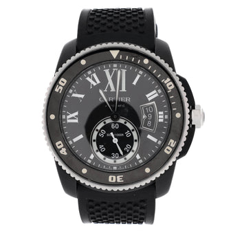 Cartier Calibre de Cartier Automatic Watch Stainless Steel and Rubber with Ceramic 42