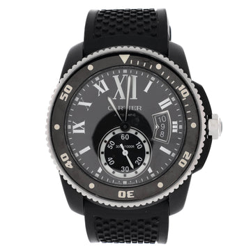 Cartier Calibre de Cartier Automatic Watch Stainless Steel and Rubber with Ceramic 42