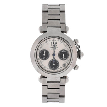 Cartier Pasha de Cartier Chronograph Automatic Watch Stainless Steel 36