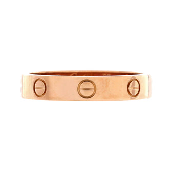 Cartier Love Wedding Band 1 Diamond Ring 18K Rose Gold with Diamond