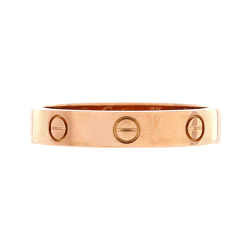 Cartier Love Wedding Band 1 Diamond Ring 18K Rose Gold with Diamond