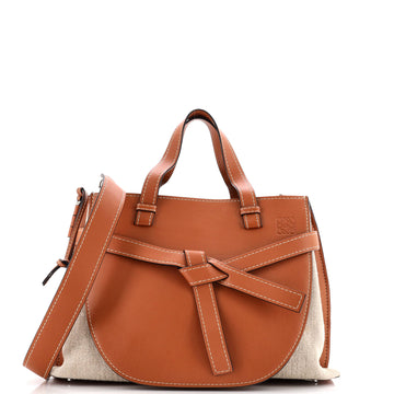 Loewe Gate Tote Leather and Canvas Medium