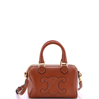 Celine Cuir Triomphe Boston Bag Leather Small