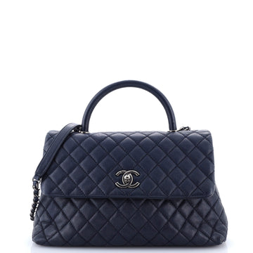 Chanel Coco Top Handle Bag Quilted Caviar Medium