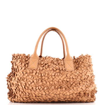 Bottega Veneta Poussin Paillettes Cabat Handbag Intrecciato Nappa Medium