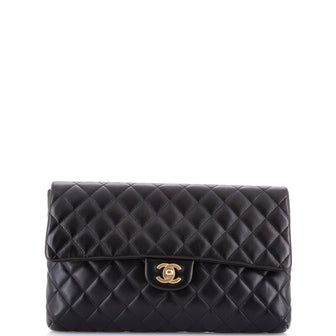Chanel Classic Flap Clutch Quilted Lambskin