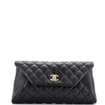 Chanel Fold Up Again Clutch Quilted Lambskin