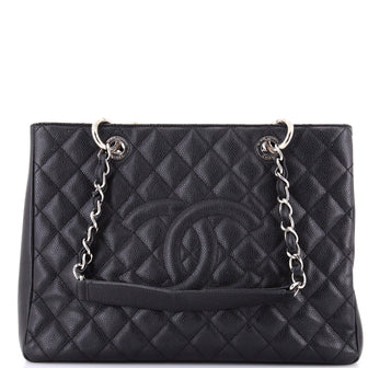 Chanel Grand Shopping Tote Quilted Caviar