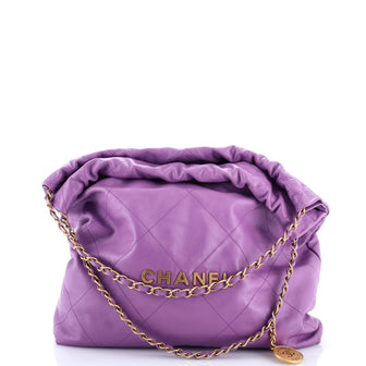 Chanel 22 Chain Hobo Quilted Calfskin Medium