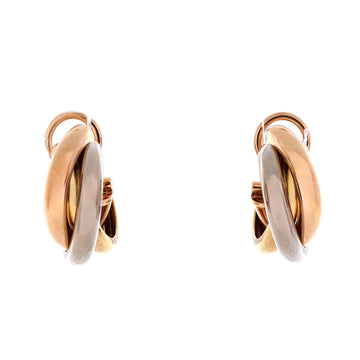 Cartier Trinity Hoop Earrings 18K Tricolor Gold 17.5mm