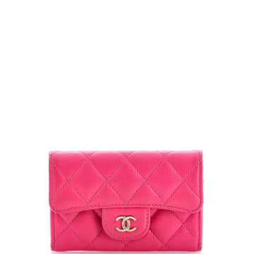 Chanel Classic Flap Card Case Quilted Caviar