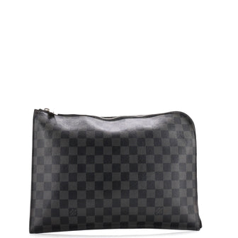 Louis Vuitton Zip Around Pochette Jour Damier Graphite GM
