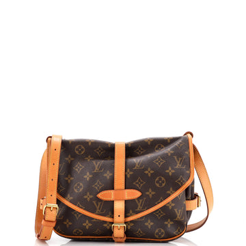 Louis Vuitton Saumur Handbag Monogram Canvas 30