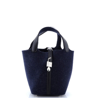 Hermes Picotin Lock Bag Felt with Leather PM