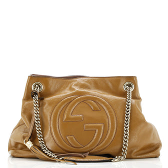 Gucci Soho Chain Strap Shoulder Bag Patent Medium