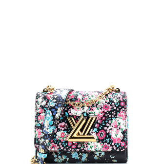 Louis Vuitton Twist Handbag Limited Edition Floral Print Leather PM