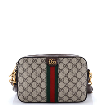 Gucci Ophidia Zip Wristlet Shoulder Bag GG Coated Canvas