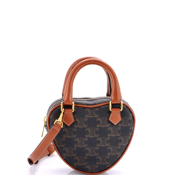 Celine Heart Bag Triomphe Coated Canvas Medium