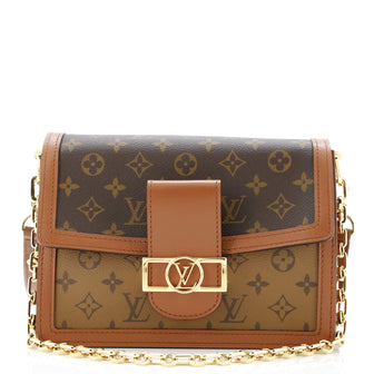 Louis Vuitton Dauphine Shoulder Bag Reverse Monogram Canvas MM