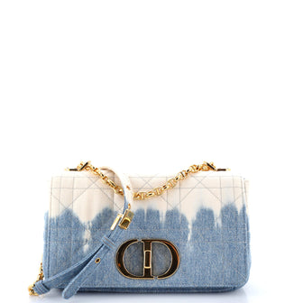Christian Dior Caro Bag Cannage Quit Tie Dye Denim Medium