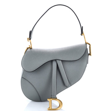 Christian Dior Saddle Handbag Leather Medium