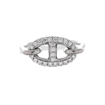 Hermes New Farandole Ring 18K White Gold with Diamonds