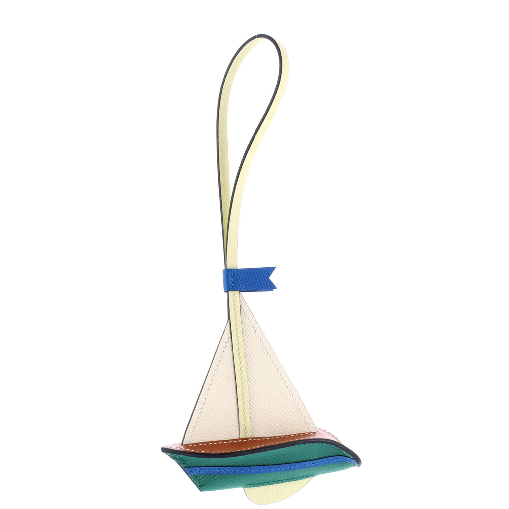 Hermes Sailing Boat Bag Charm Leather 353804
