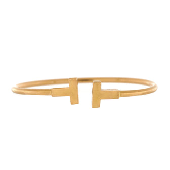 Tiffany & Co. T Wire Bracelet 18K Rose Gold Narrow