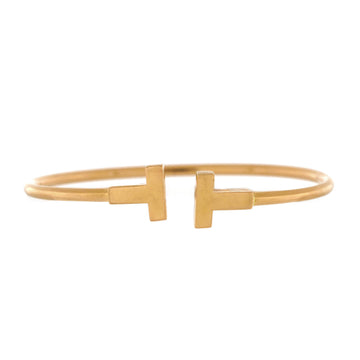 Tiffany & Co. T Wire Bracelet 18K Rose Gold Narrow