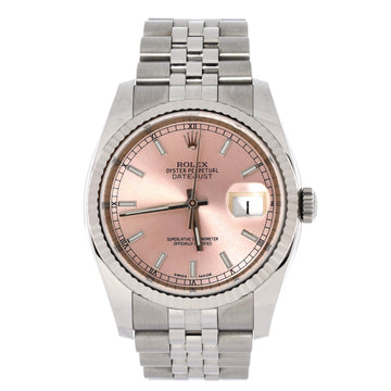 Rolex Oyster Perpetual Datejust Automatic Watch Stainless Steel and White Gold 36