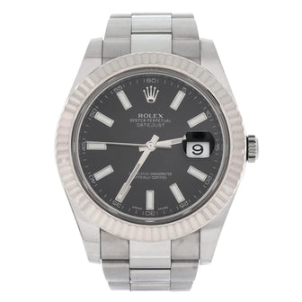 Rolex Oyster Perpetual Datejust II Automatic Watch Stainless Steel and White Gold 41