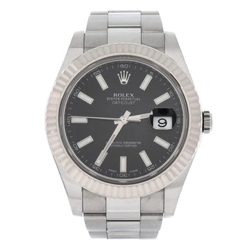 Rolex Oyster Perpetual Datejust II Automatic Watch Stainless Steel and White Gold 41