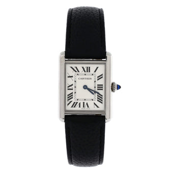 Cartier Must de Cartier Tank Quartz Watch Stainless Steel and Leather 25
