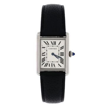 Cartier Must de Cartier Tank Quartz Watch Stainless Steel and Leather 25