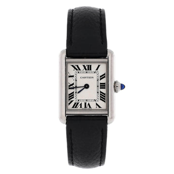 Cartier Must de Cartier Tank Quartz Watch Stainless Steel and Leather 22