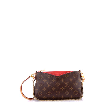 Louis Vuitton Pallas Clutch Monogram Canvas with Leather