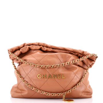Chanel 22 Chain Hobo Quilted Calfskin Large