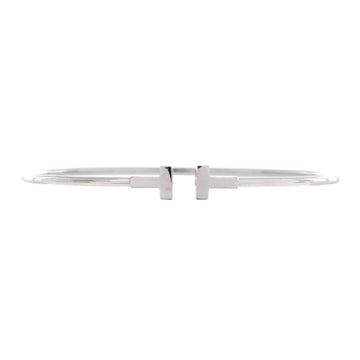 Tiffany & Co. T Wire Bracelet 18K White Gold Narrow