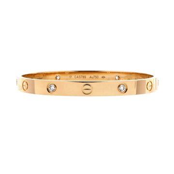Cartier Love 4 Diamond Bracelet 18K Yellow Gold with Diamonds