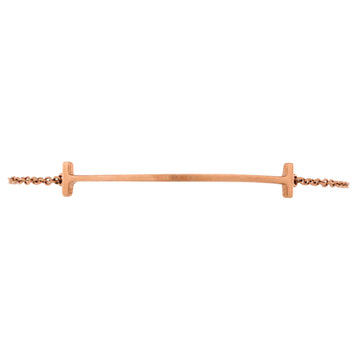 Tiffany & Co. T Smile Chain Bracelet 18K Rose Gold Medium