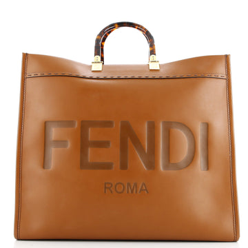 Fendi Sunshine Shopper Tote Leather Large
