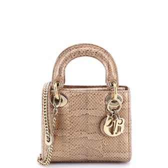 Christian Dior Lady Dior Chain Bag Python Mini