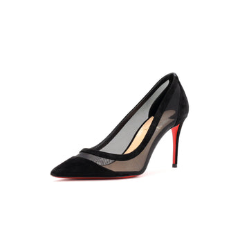 Christian Louboutin Women's Galativi Pumps Suede and Mesh 85